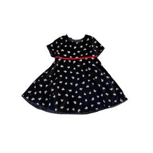 The Children’s Place Girls' Black embroidered Velvet holiday Dress Size 18M